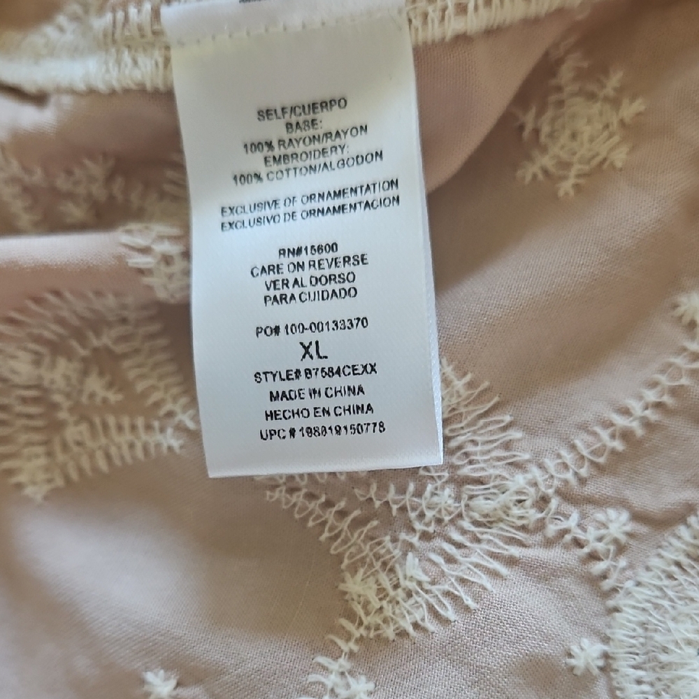 Democracy Lace Trim Blouse - Light Pink - Picture 4 of 4